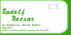 rudolf mocsar business card