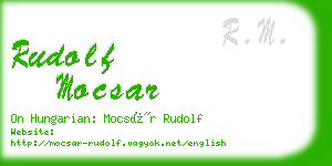 rudolf mocsar business card